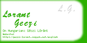 lorant geczi business card